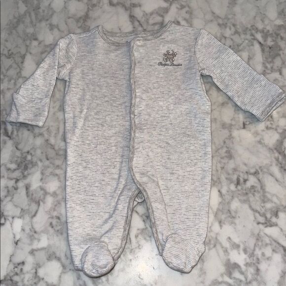 RALPH LAUREN STRIPED FOOTIE NB - Picture 1 of 5